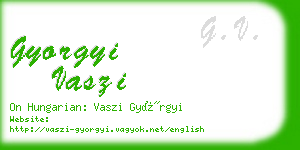 gyorgyi vaszi business card